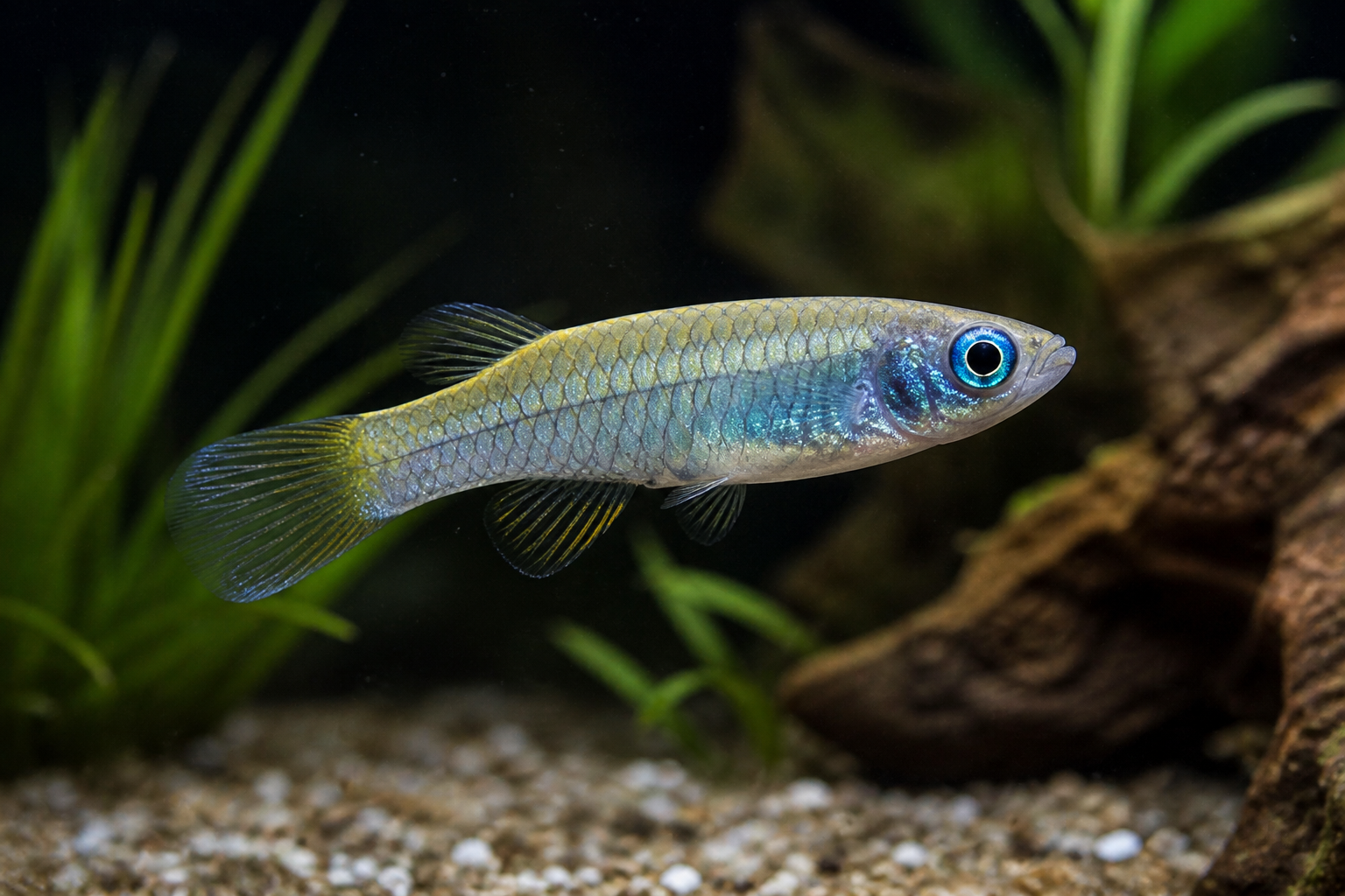 Afrikaans Blauwoogje - Aplocheilichthys normani